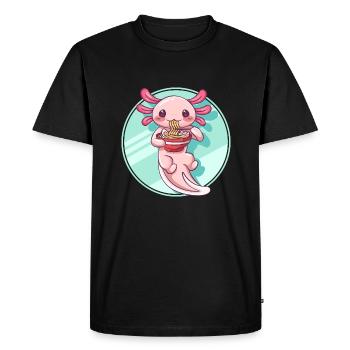 Axolotl Ramen Design pour les amateurs d’axolotl - T-shirt Premium bio Homme - noir - Devant - Nico (187cm)