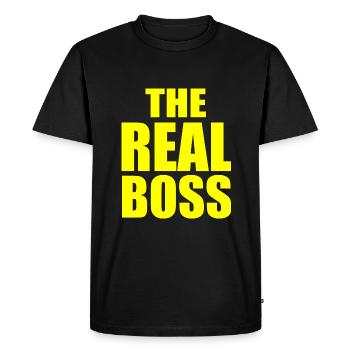 The real boss - T-shirt Premium bio Homme - noir - Devant - Nico (187cm)
