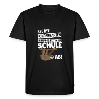 Grundschule - Männer Premium Bio T-Shirt - Schwarz - Vorne - Nico (187cm)