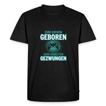 Zocken - Männer Premium Bio T-Shirt - Schwarz - Vorne - Nico (187cm)