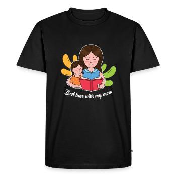 Meilleur design de temps pour la fête des mères - T-shirt Premium bio Homme - noir - Devant - Nico (187cm)