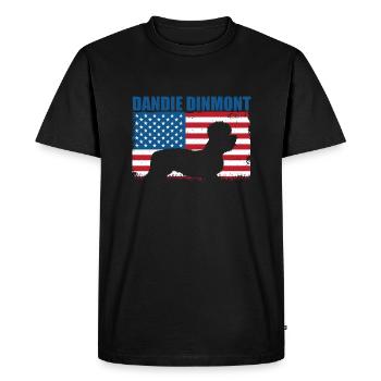 Dandie Dinmont Terrier - T-shirt Premium bio Homme - noir - Devant - Nico (187cm)