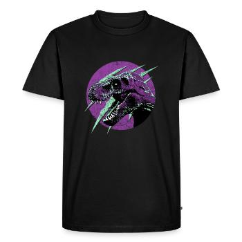 Dinosaure Tyrannosaurus Rex Scratch Design - T-shirt Premium bio Homme - noir - Devant - Nico (187cm)