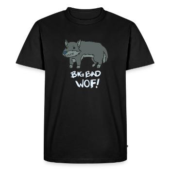 Wolf Cartoon Comic Pack Prey Idée Cadeau Sauvage - T-shirt Premium bio Homme - noir - Devant - Nico (187cm)