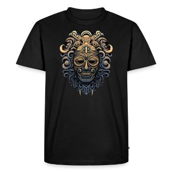 Spirit Mask - Men's Premium Organic T-Shirt - black - Front - Nico (187cm)