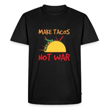 faire des tacos 01Tacos Rifle Déclaration de guerre de la paix - T-shirt Premium bio Homme - noir - Devant - Nico (187cm)