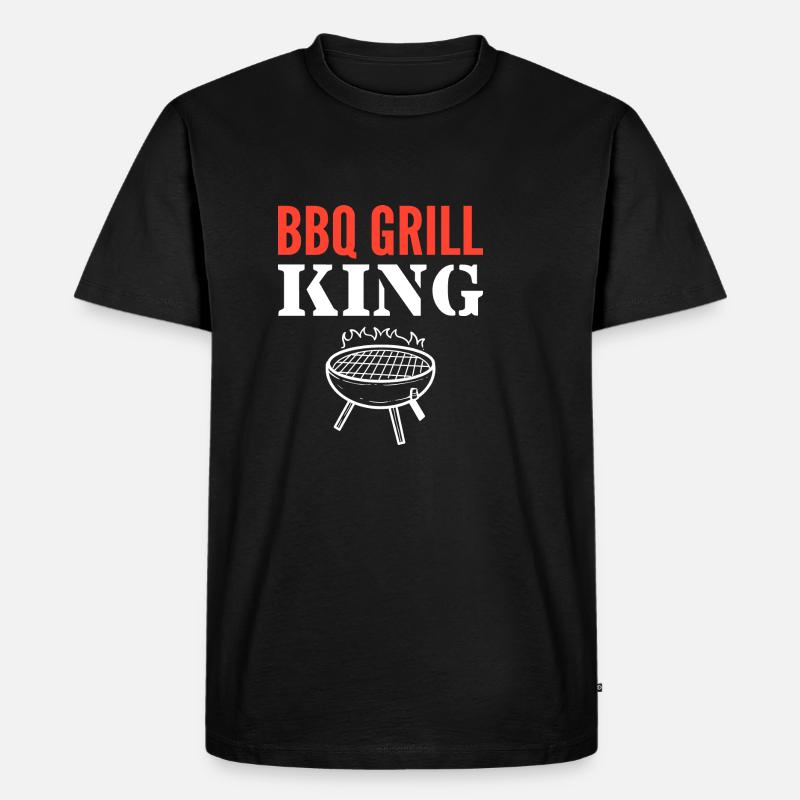 BBQ Grill King Chefkoch Gift - Männer Premium Bio T-Shirt - Schwarz