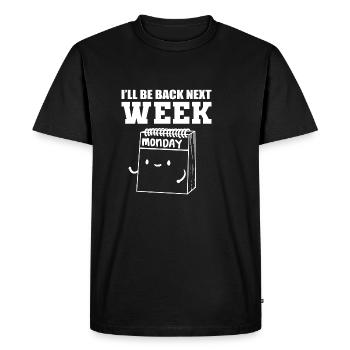 Monday next week Accountant Gift - Men's Premium Organic T-Shirt - black - Front - Nico (187cm)