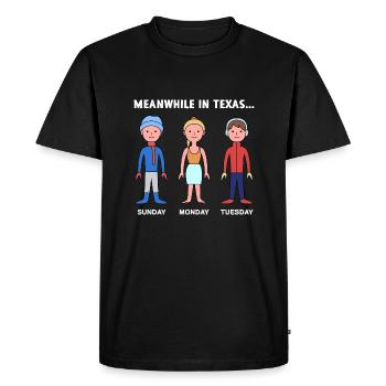 Texas Weather Change Design for Proud Texans - Men's Premium Organic T-Shirt - black - Front - Nico (187cm)