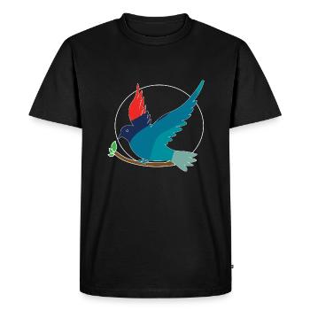 Conception de paix de pigeon pour les amateurs de pigeons - T-shirt Premium bio Homme - noir - Devant - Nico (187cm)