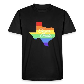 Rainbow Card Texas Design for Proud LGBT+ - Men's Premium Organic T-Shirt - black - Front - Nico (187cm)