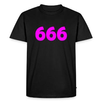 666 - T-shirt Premium bio Homme - noir - Devant - Nico (187cm)