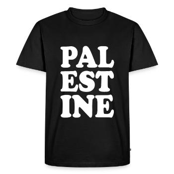 Palestine - Men's Premium Organic T-Shirt - black - Front - Nico (187cm)