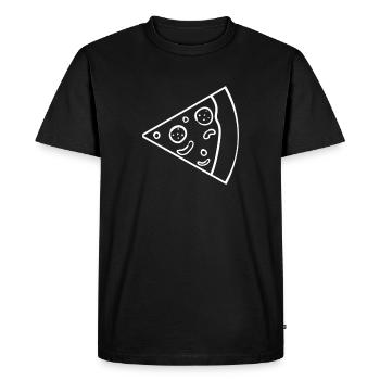 Partnerlook Couple Partenaire Couple Couple Pizza - T-shirt Premium bio Homme - noir - Devant - Nico (187cm)