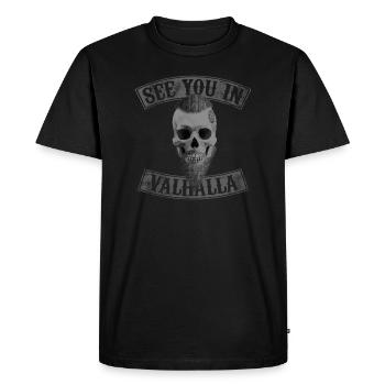 Viking Viking Valhalla Odin Thor Teutonic Wolf - Men's Premium Organic T-Shirt - black - Front - Nico (187cm)