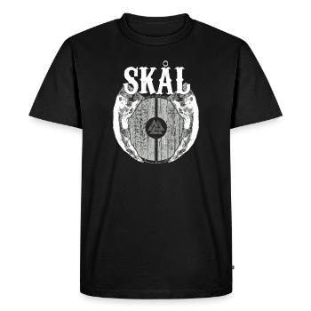 Viking Viking Valhalla Odin Thor Teutonic Wolf - Men's Premium Organic T-Shirt - black - Front - Nico (187cm)
