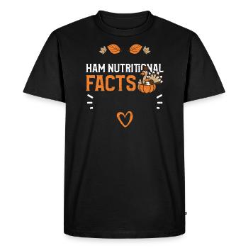 Ham Nutritional Facts - Men's Premium Organic T-Shirt - black - Front - Nico (187cm)