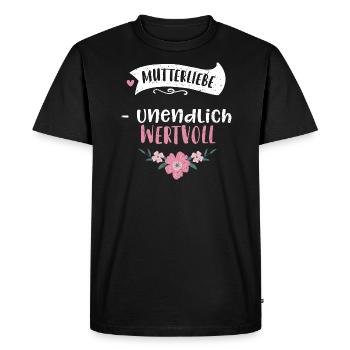 Mother's love - infinitely valuable - Men's Premium Organic T-Shirt - black - Front - Nico (187cm)