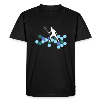 joueur de badminton badmintonzone - T-shirt Premium bio Homme - noir - Devant - Nico (187cm)