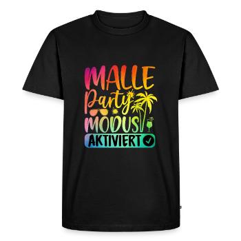 Malle Party Mode Enabled - Men's Premium Organic T-Shirt - black - Front - Nico (187cm)
