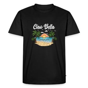 Ciao Bella - T-shirt Premium bio Homme - noir - Devant - Nico (187cm)
