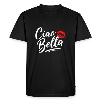 Ciao Bella - T-shirt Premium bio Homme - noir - Devant - Nico (187cm)