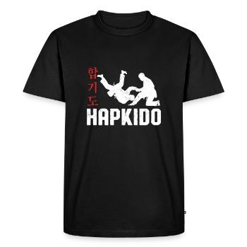 Hapkido - Men's Premium Organic T-Shirt - black - Front - Nico (187cm)
