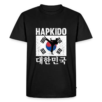 Hapkido Art martial coréen - T-shirt Premium bio Homme - noir - Devant - Nico (187cm)
