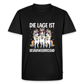 The situation is drunkenness - Men's Premium Organic T-Shirt - black - Front - Nico (187cm)