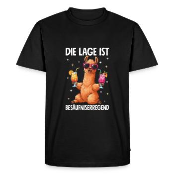 La situation est l’ivresse - T-shirt Premium bio Homme - noir - Devant - Nico (187cm)