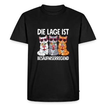 The situation is drunkenness - Men's Premium Organic T-Shirt - black - Front - Nico (187cm)