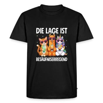 The situation is drunkenness - Men's Premium Organic T-Shirt - black - Front - Nico (187cm)