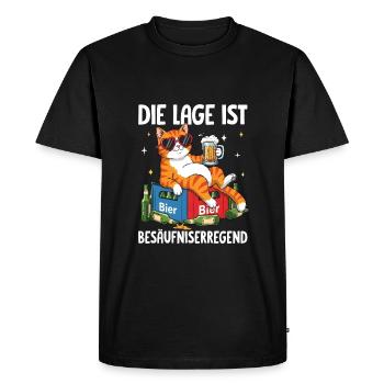 La situation est l’ivresse - T-shirt Premium bio Homme - noir - Devant - Nico (187cm)
