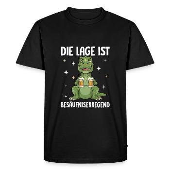 La situation est l’ivresse - T-shirt Premium bio Homme - noir - Devant - Nico (187cm)