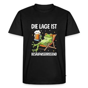 La situation est l’ivresse - T-shirt Premium bio Homme - noir - Devant - Nico (187cm)