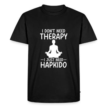 Therapy Hapkido - Men's Premium Organic T-Shirt - black - Front - Nico (187cm)