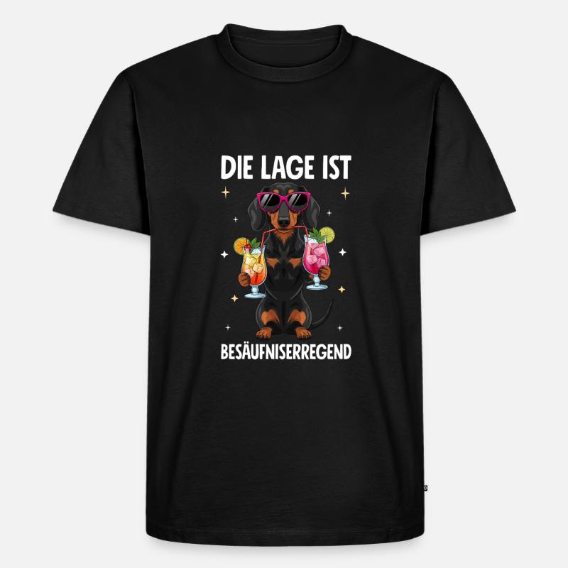 Die Lage Ist Besäufniserregend - Männer Premium Bio T-Shirt - Schwarz