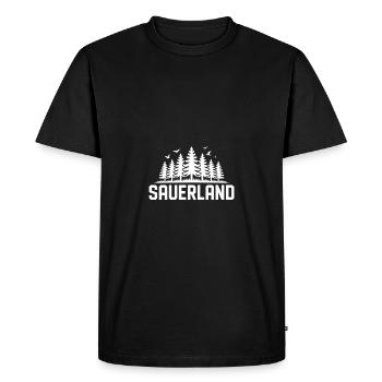 Sauerland - T-shirt Premium bio Homme - noir - Devant - Nico (187cm)