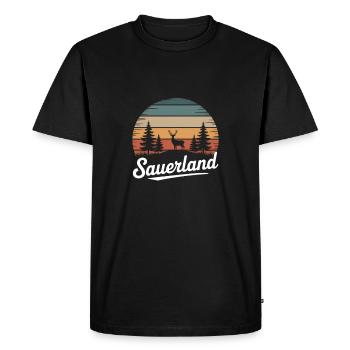 Sauerland - T-shirt Premium bio Homme - noir - Devant - Nico (187cm)