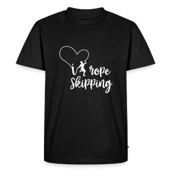 J’adore la conception de corde à sauter pour les sauteurs à la corde - T-shirt Premium bio Homme - noir - Devant - Nico (187cm)