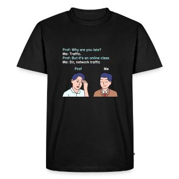Delay in network traffic for young proud Pinoys - Men's Premium Organic T-Shirt - black - Front - Nico (187cm)