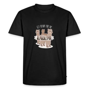 Cool alpagas Apocalypse drôle Fun dire - T-shirt Premium bio Homme - noir - Devant - Nico (187cm)