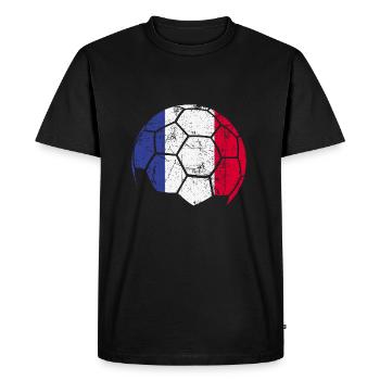 Ballon de football France Football - T-shirt Premium bio Homme - noir - Devant - Nico (187cm)