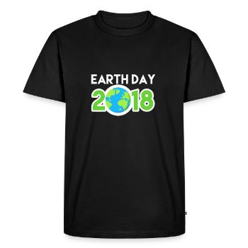 Jour de la planète 2018 chemise Go Planet - cadeau - T-shirt Premium bio Homme - noir - Devant - Nico (187cm)