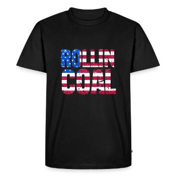 Conception de rouleaux de carbone aux États-Unis pour les conducteurs de diesel - T-shirt Premium bio Homme - noir - Devant - Nico (187cm)