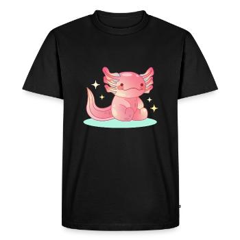 Axolotl Relax Design pour les amateurs d’axolotl - T-shirt Premium bio Homme - noir - Devant - Nico (187cm)
