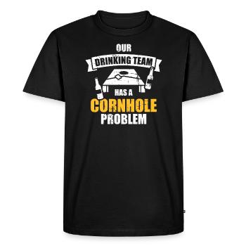 Cornhole - T-shirt Premium bio Homme - noir - Devant - Nico (187cm)