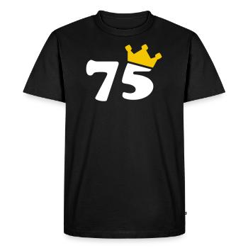 75 Krone 75e anniversaire 75 ans - T-shirt Premium bio Homme - noir - Devant - Nico (187cm)