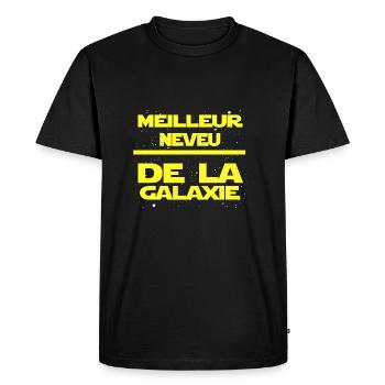 neveu - T-shirt Premium bio Homme - noir - Devant - Nico (187cm)