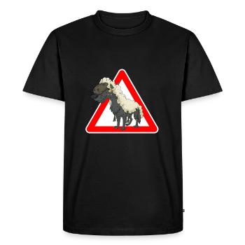 wolf - Men's Premium Organic T-Shirt - black - Front - Nico (187cm)